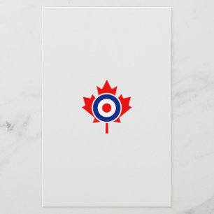 Canadian Maple Leaf Roundel Mod Badge Stationery