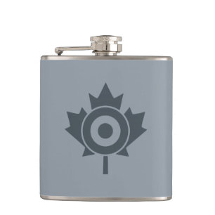 Canadian Maple Leaf Roundel Mod CANADA Hip Flask