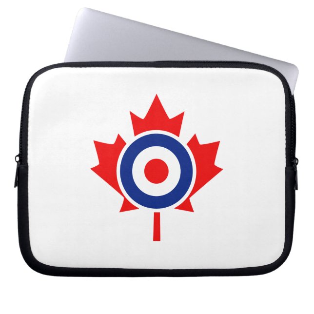 Canadian Maple Leaf Roundel Mod CANADA Laptop Sleeve (Front)