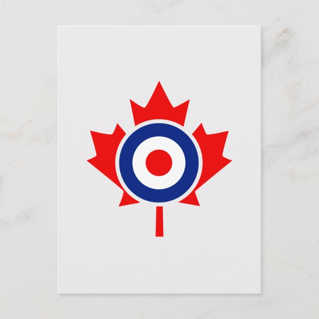 Canadian Maple Leaf Roundel Mod CANADA Postcard (Front)