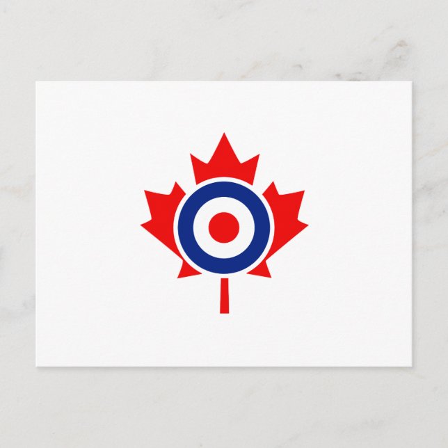 Canadian Maple Leaf Roundel Mod CANADA Postcard (Front)