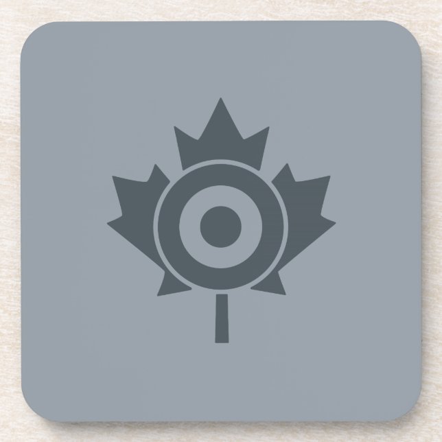 Canadian Maple Leaf Roundel Mod Graphic Coaster (Front)