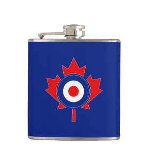 Canadian Maple Leaf Roundel Mod Hip Flask