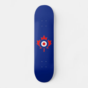 Canadian Maple Leaf Roundel Mod on blue Skateboard