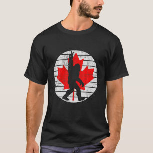 Canadian Maple Leaf Sasquatch Canada T-Shirt