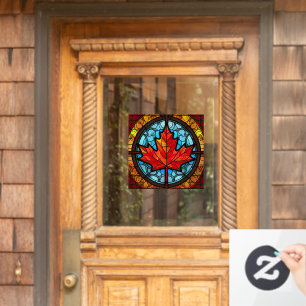 Canadian Maple Leaf Stained Glass