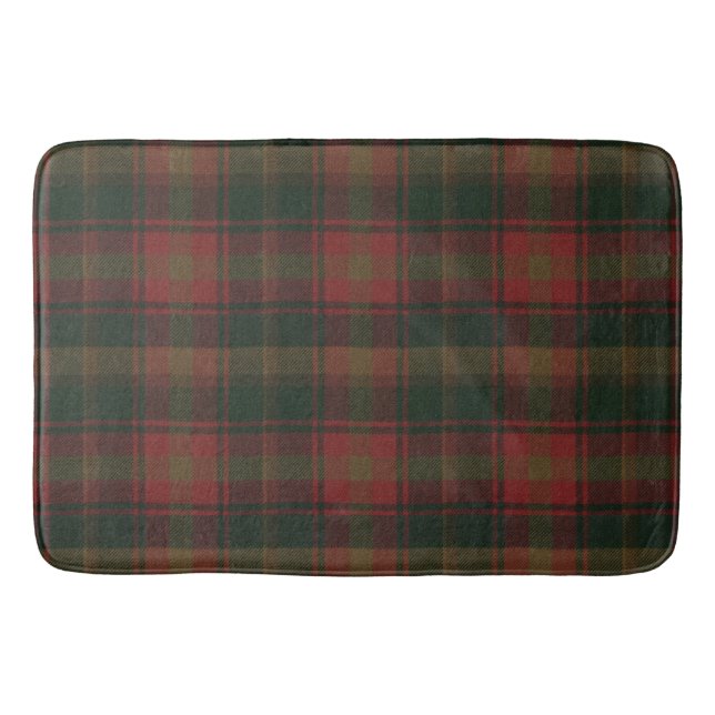 Canadian Maple Leaf Tartan Bath Mat (Front)