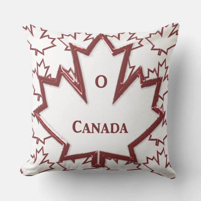 Canadian Maple Leaf Throw Pillow (Front)