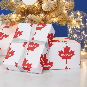 Canadian Maple Leaf Wrapping Paper – Red Canada