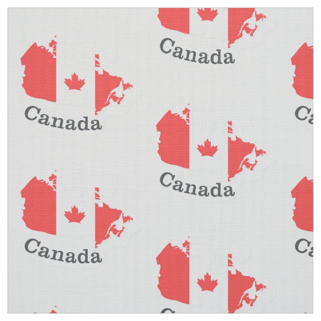canadian maple red leaf  fabric (Swatch)