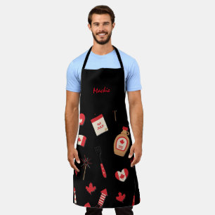 Canadian Maple Syrup BBQ, editable name Apron