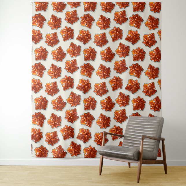 Canadian Maple Syrup Candy Pattern Tapestry (In Situ)
