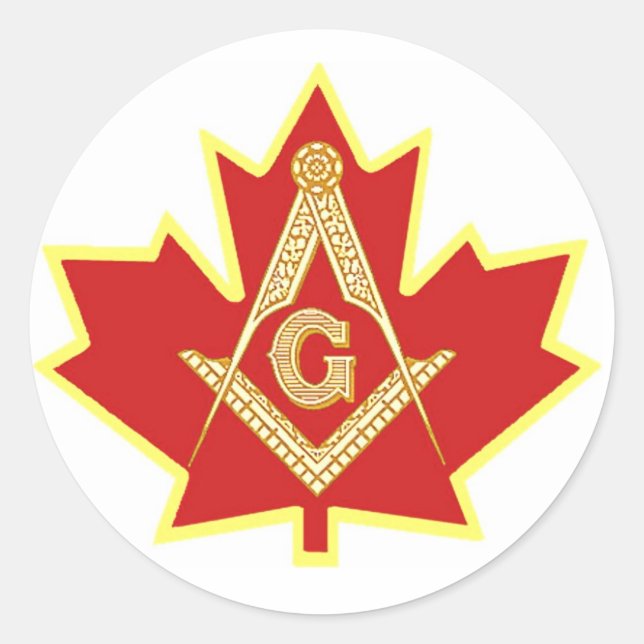 CANADIAN MASON CLASSIC ROUND STICKER (Front)