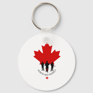 Canadian Military Veteran Sticker Key Ring