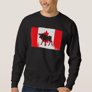 Canadian Moose Canada Day Maple Leaf Proud Canuck Sweatshirt