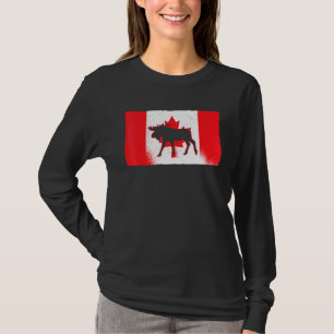 Canadian Moose Canada Day Maple Leaf Proud Canuck T-Shirt