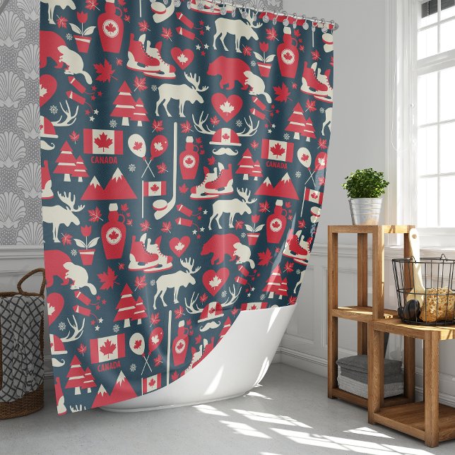Canadian Moose Canada Icons Shower Curtain (Creator Uploaded)