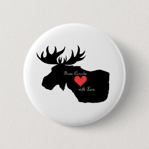 Canadian Moose Pin From Canada with love heart pin