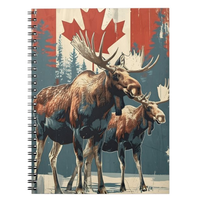 Canadian moose vintgage notebook (Front)