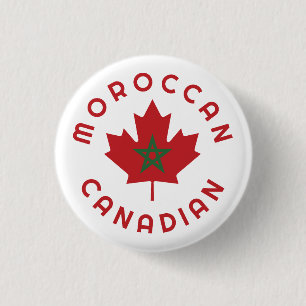Canadian Moroccan  Roots 3 Cm Round Badge