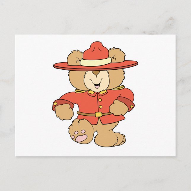 Canadian Mountie Bear Postcard (Front)