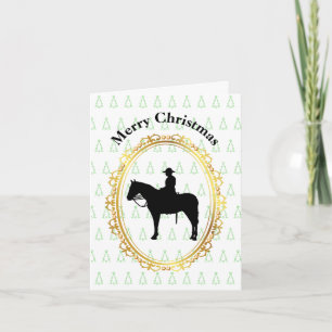 Canadian Mountie On Horse Christmas Card