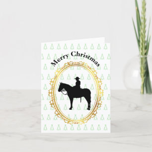 Canadian Mountie On Horse Christmas Card