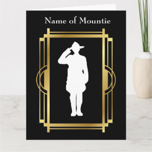 Canadian Mountie Silhouette Big Retirement Card
