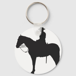 Canadian Mountie Silhouette Key Ring