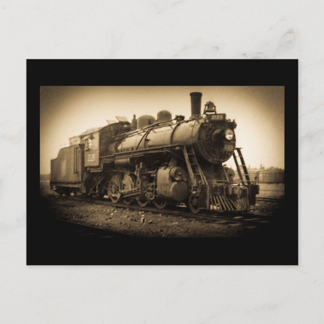 Canadian National Railroad Engine 2128 Postcard (Front)