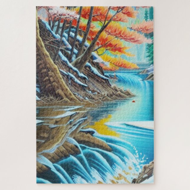 Canadian Nature Oil Painting      Jigsaw Puzzle (Vertical)