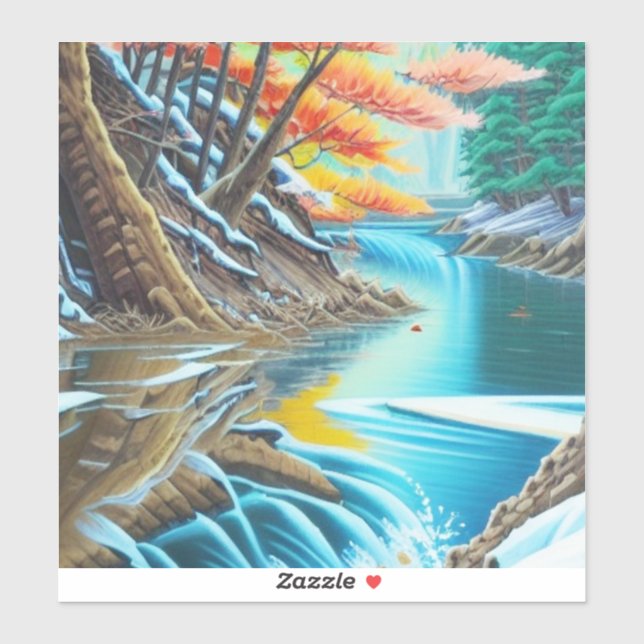 Canadian Nature Oil Painting Stunning Landscape   (Sheet)