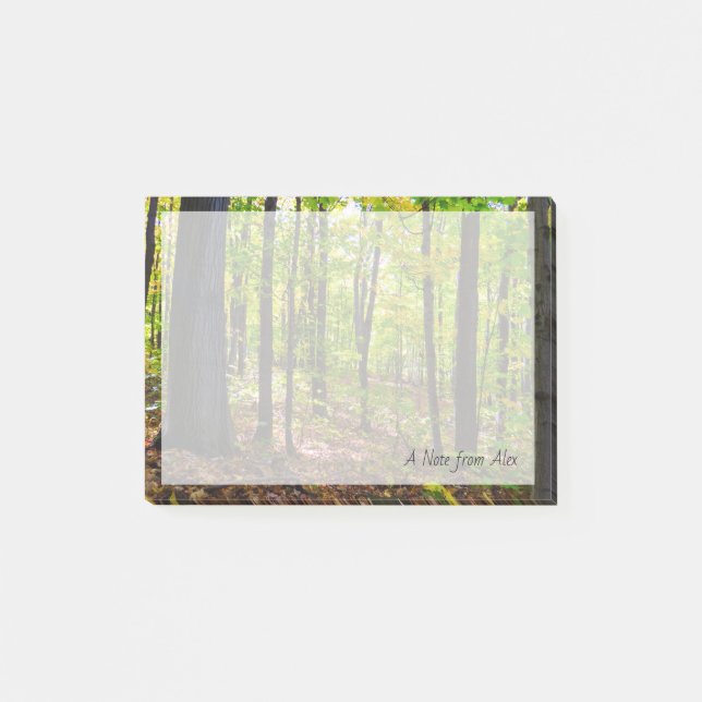 Canadian Nature | Vibrant Forest Post-it Notes (Front)