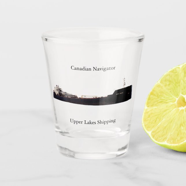 Canadian Navigator shot glass (Front)