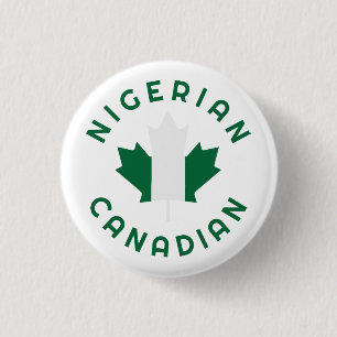 Canadian Nigerian  Roots 3 Cm Round Badge