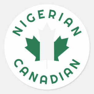 Canadian Nigerian  Roots Classic Round Sticker