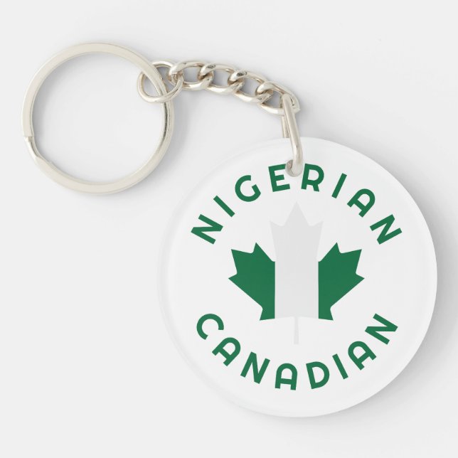 Canadian Nigerian  Roots Key Ring (Front)