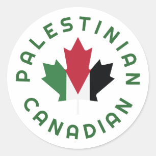 Canadian Palestinian Roots Classic Round Sticker