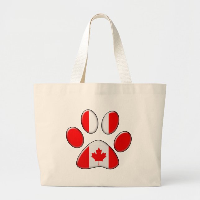 Canadian patriotic cat large tote bag (Front)