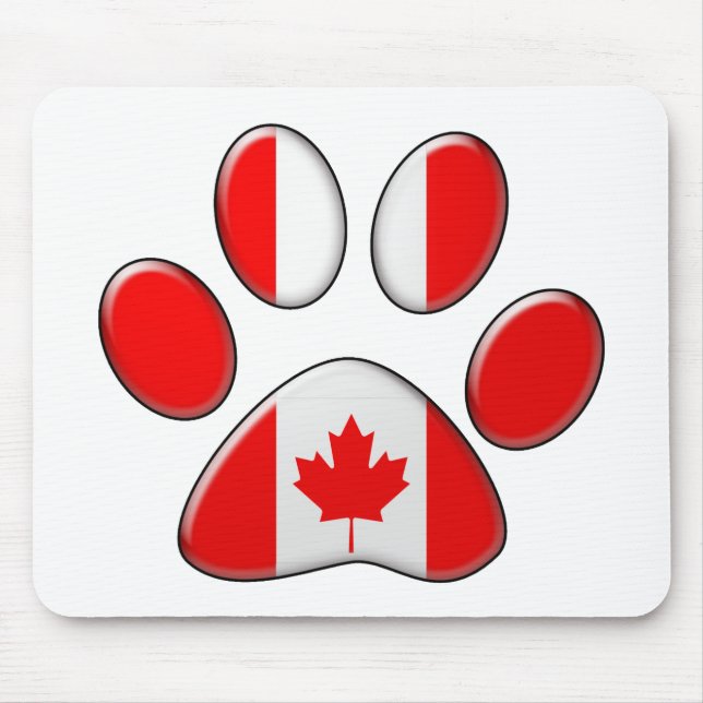 Canadian patriotic cat mouse pad (Front)