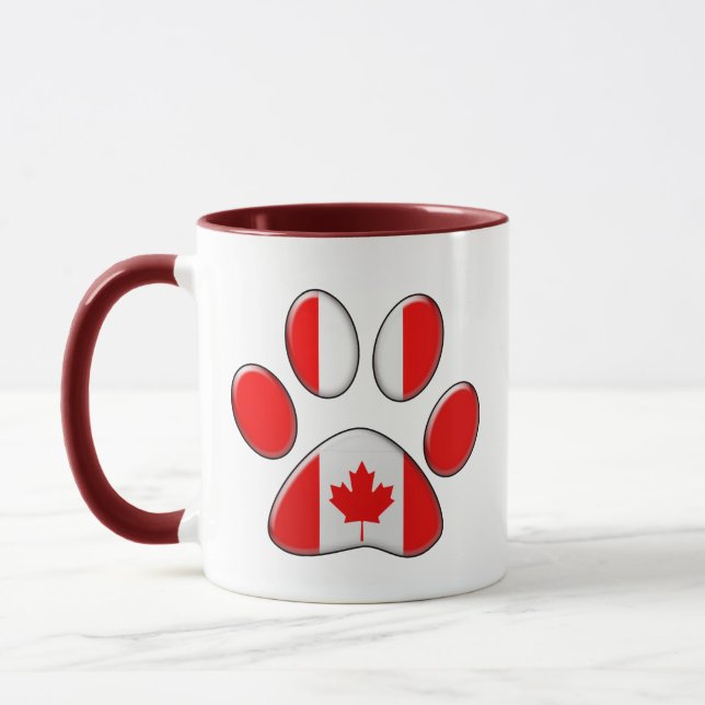 Canadian patriotic cat mug (Left)