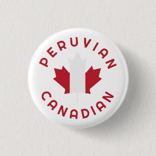 Canadian Peruvian   Roots  3 Cm Round Badge