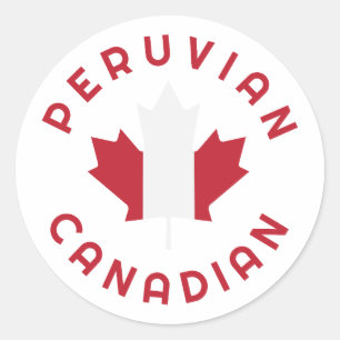 Canadian Peruvian   Roots  Classic Round Sticker