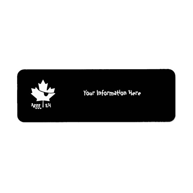 Canadian Pirate Maple Leaf Return Address Label (Front)