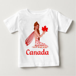 Canadian Pixie with Maple Leaf Baby T-Shirt