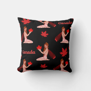 Canadian Pixie with Maple Leaf Cushion