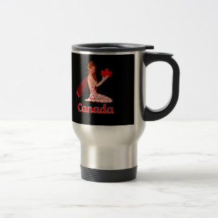 Canadian Pixie with Maple Leaf Travel Mug