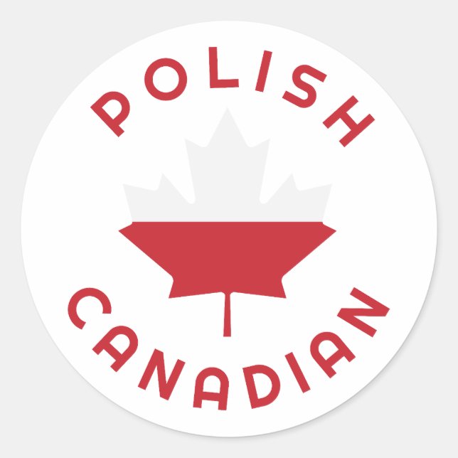 Canadian Polish   Roots Classic Round Sticker (Front)