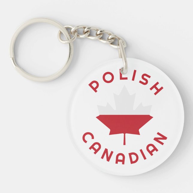 Canadian Polish   Roots Key Ring (Front)