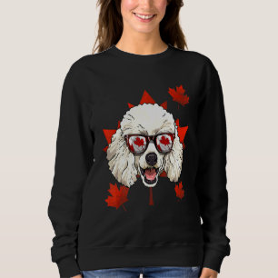Canadian Poodle Dog Maple Leaf Patriotic Canada Fl Sweatshirt